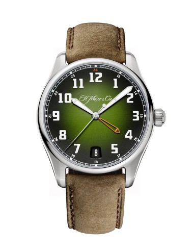 H. Moser & Cie Pioneer Dual Time Matrix Green...